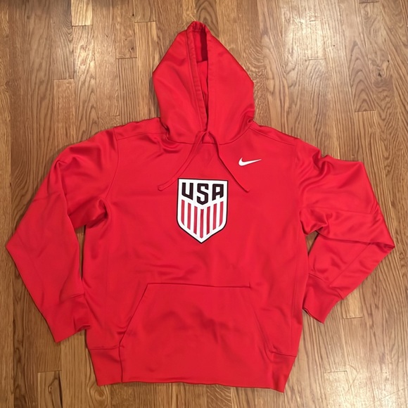 Red Nike USA hoodie sweatshirt - Picture 1 of 2